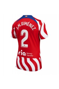 Atletico Madrid Jose Gimenez #2 Fotballdrakt Hjemme Klær Dame 2022-23 Korte ermer